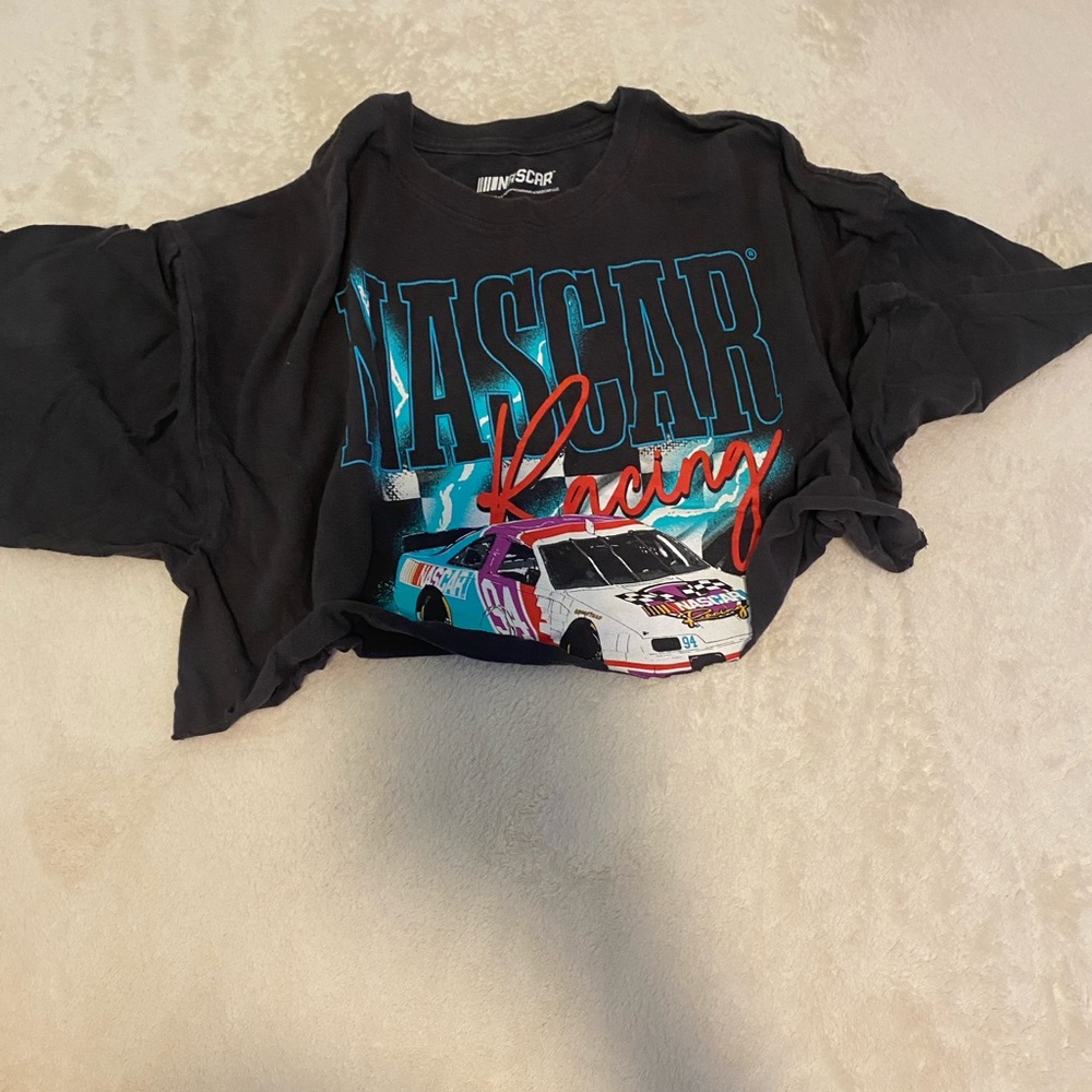 Cropped Nascar Black T-Shirt
